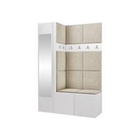 GARDEROBEN-SET Orion X - Creme/Weiß, Holzwerkstoff/Kunststoff (124/186/46cm) - MIRJAN24