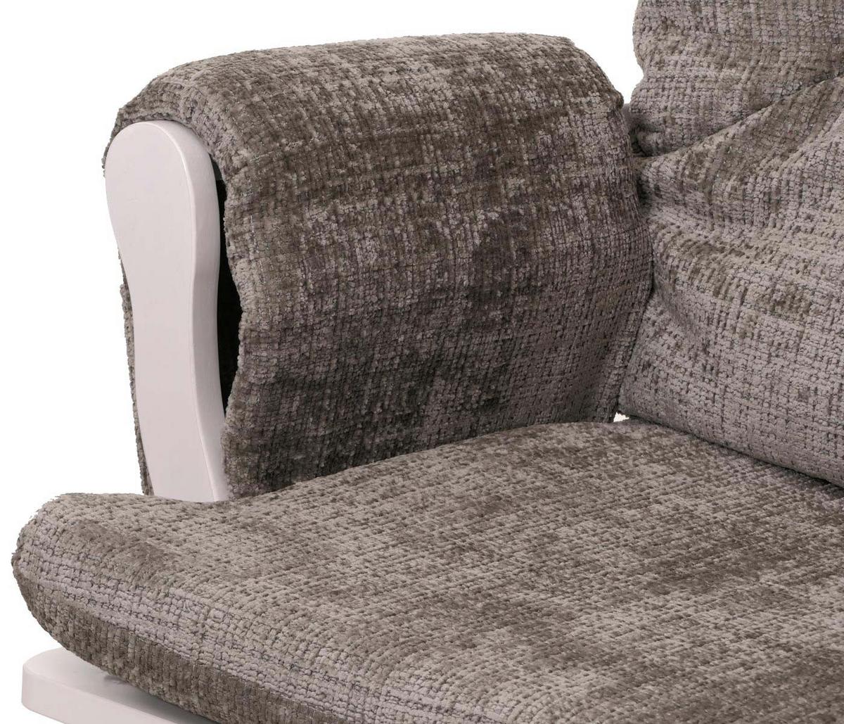 RELAXSESSEL Hellgrau, Weiß - Hellgrau/Weiß, Textil (75/100/71cm) - MCW