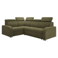 ECKSOFA Oslo 2rR1 80 - Silberfarben/Grün, Holz/Kunststoff (250/200cm) - MIRJAN24