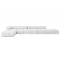 ECKSOFA modulares Sofa Kerru-L3 - 475x190x70 cm Weiß Bouclé - Weiß, Holzwerkstoff/Textil (475/190cm) - ALTDECOR