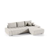 ECKSOFA Vogar In Aston - Creme, Holzwerkstoff/Textil (265/185cm) - Fun Möbel