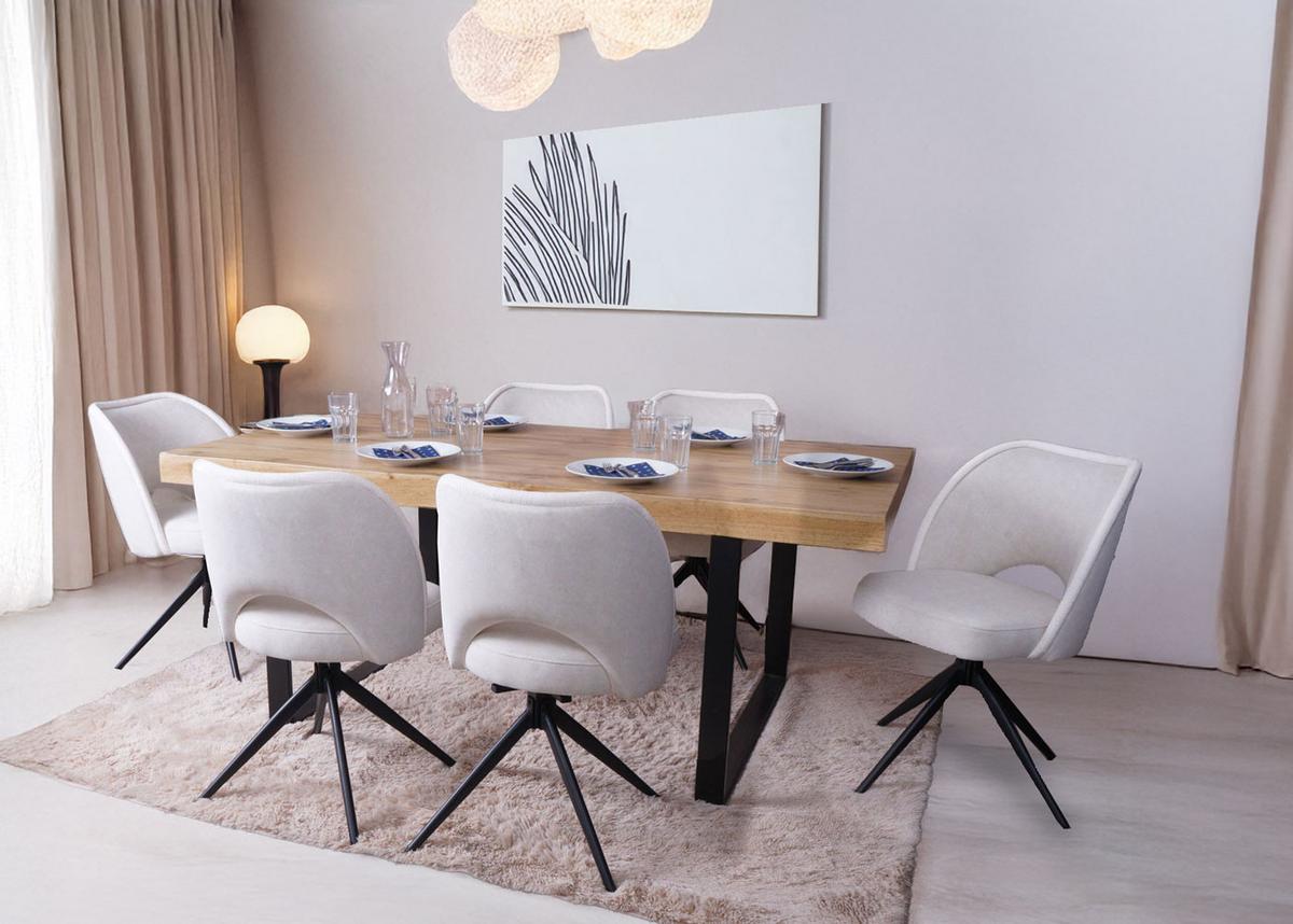 ESSZIMMERSTUHL Cremeweiß 2er-Set - Creme/Weiß, Textil (54/84/60cm) - MCW