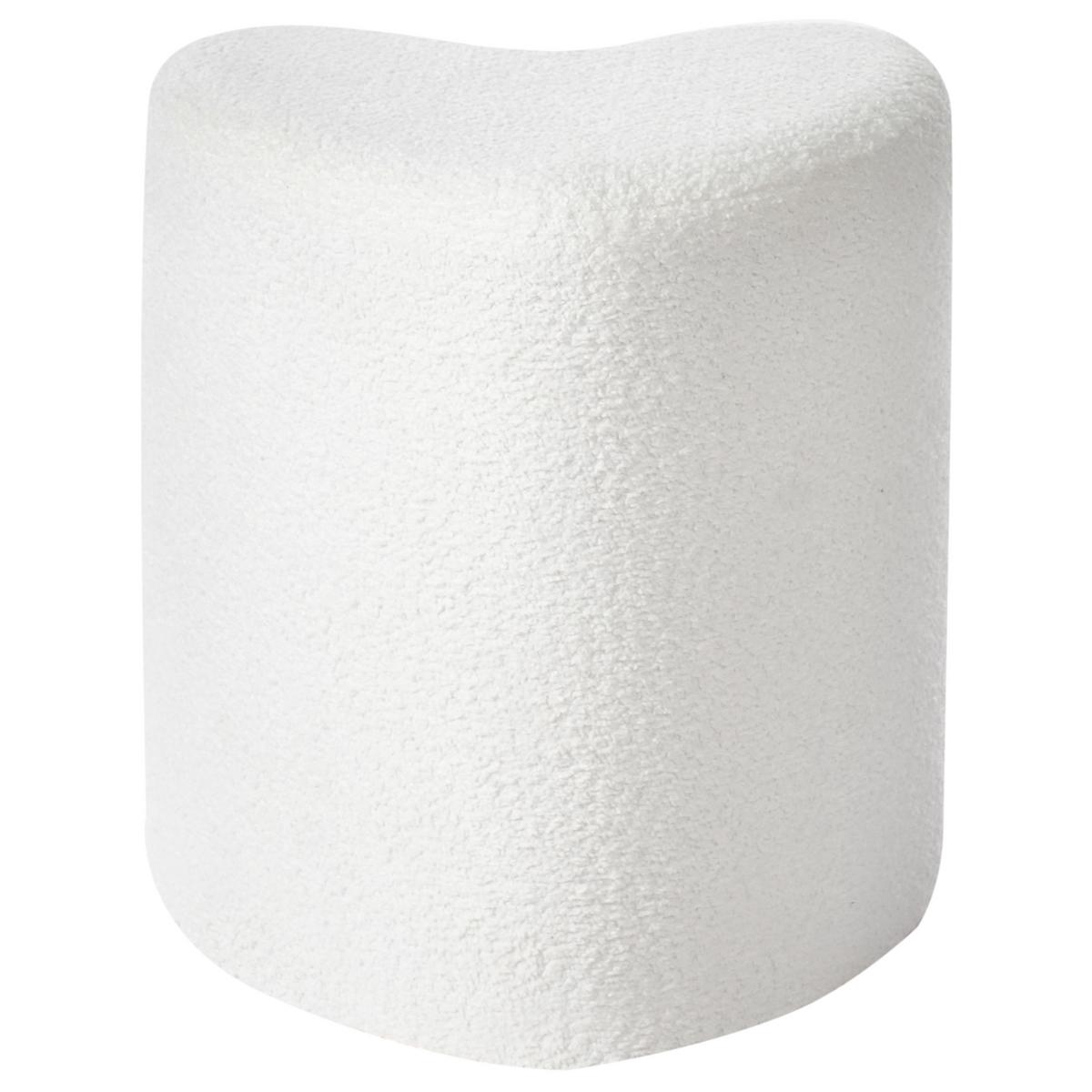 POUF Cremeweiß Scotia - Weiß, Textil (40/44/33cm) - Beliani