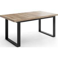 ESSTISCH Valentino rechteckig ausziehbar, Sonoma Eiche 140/180/80/75 cm - Schwarz/Sonoma Eiche, Holzwerkstoff/Metall (80/180/75cm) - WFL GROUP