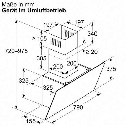 DUNSTABZUGSHAUBE DWK85DK6K - Bosch