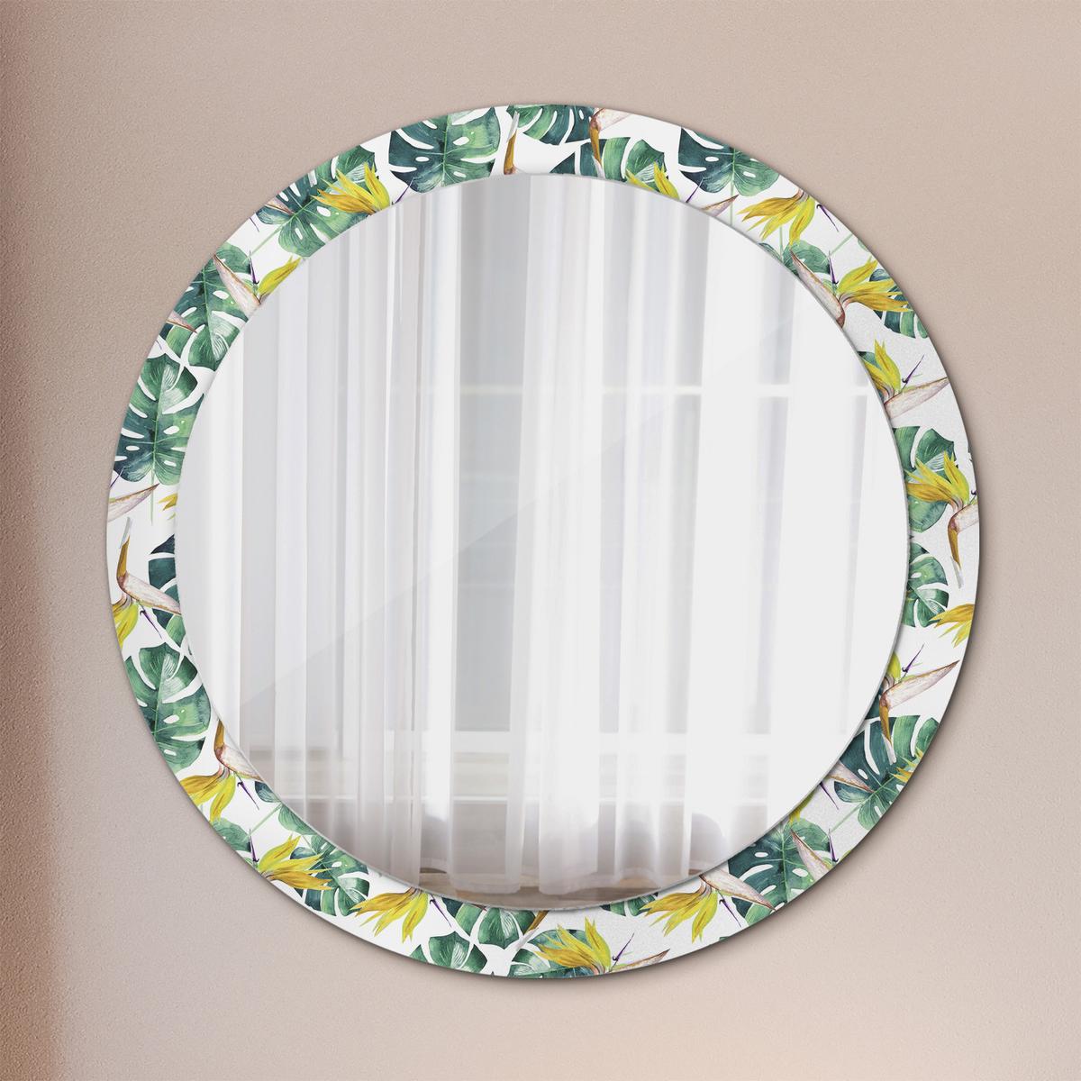 SPIEGEL Rund Ø 90 cm mit Aufdruck - Multicolor, Glas (90/90/0.4cm) - Wallfluent