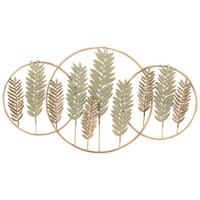 WANDDEKORATION Metall gold/grün Copernicium - Goldfarben, Metall (90/50/1cm) - Beliani