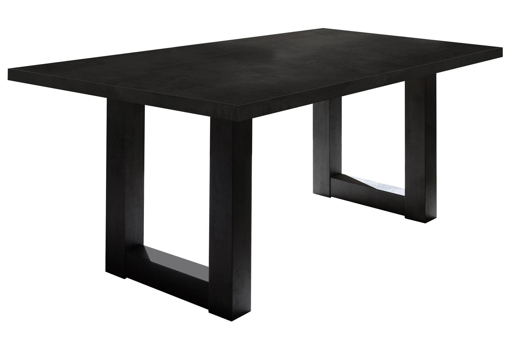 ESSZIMMERTISCH Eila 8 140 x 90 x 75 Esstisch Schwarzstahl - Schwarz, Holz (140/90/75cm) - 58aufmkessel