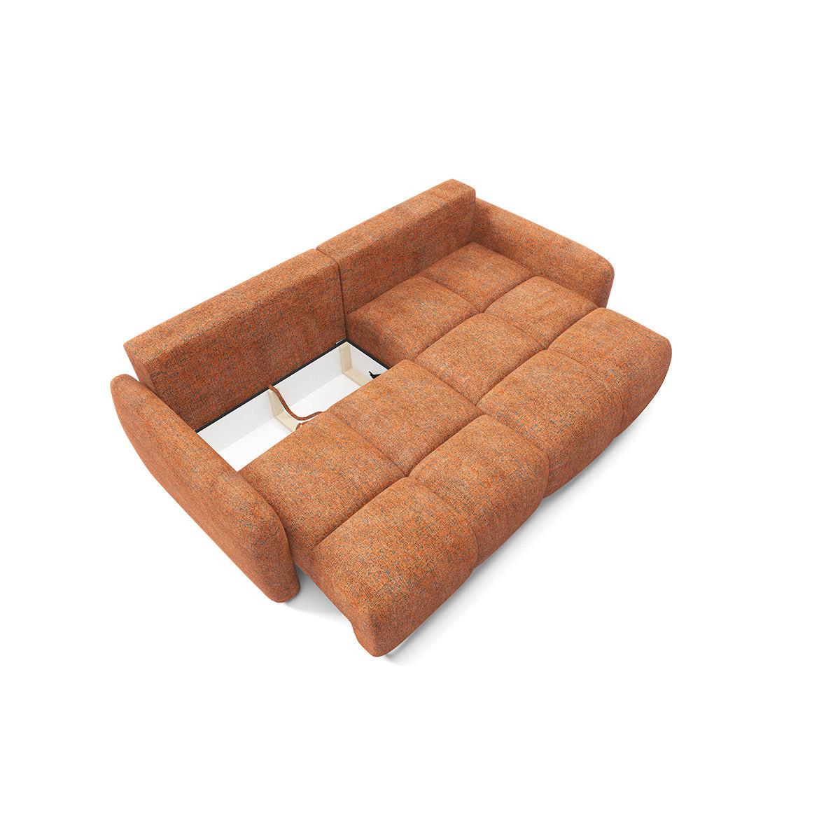 ECKSOFA Vittoria Orange - Orange, Holz (240/165cm) - Petits-meubles