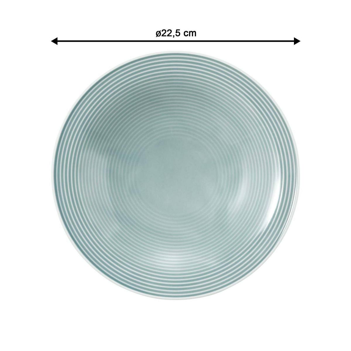 SUPPENTELLER Beat Color Glaze Arktisblau ø 22,5 cm 6er Set - Blau, Keramik (22.5cm) - Seltmann Weiden