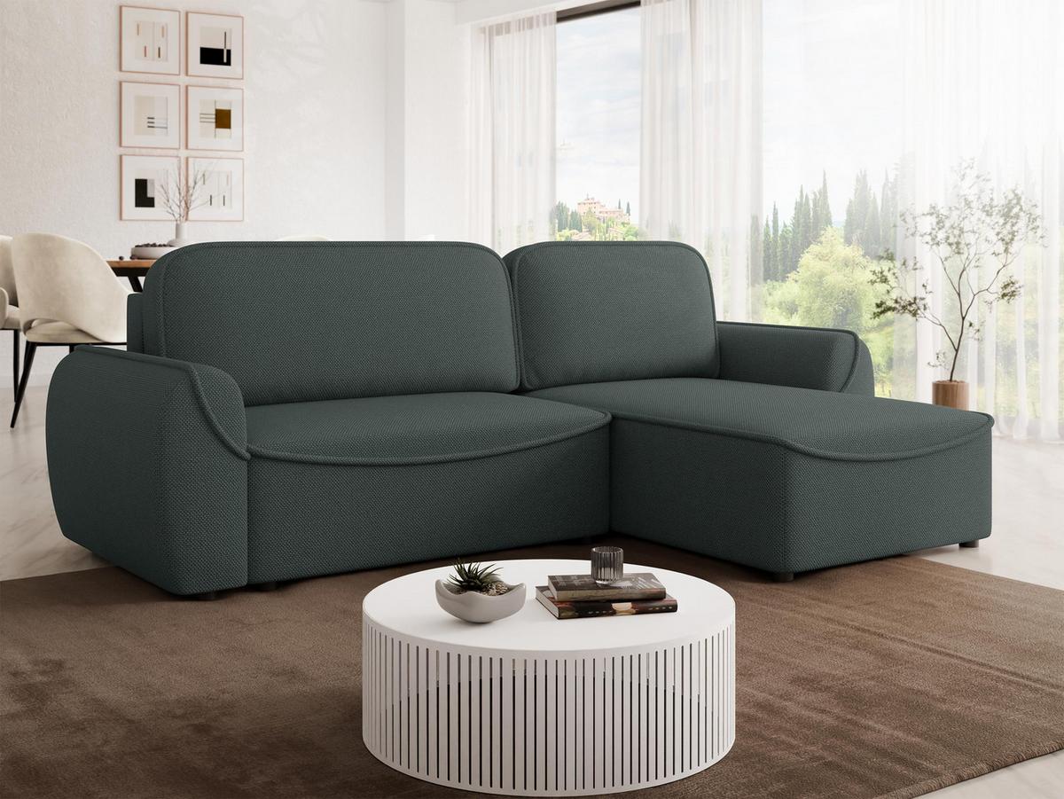 ECKSOFA Loom - Schwarz/Grau, Holz/Kunststoff (261/175cm) - MIRJAN24