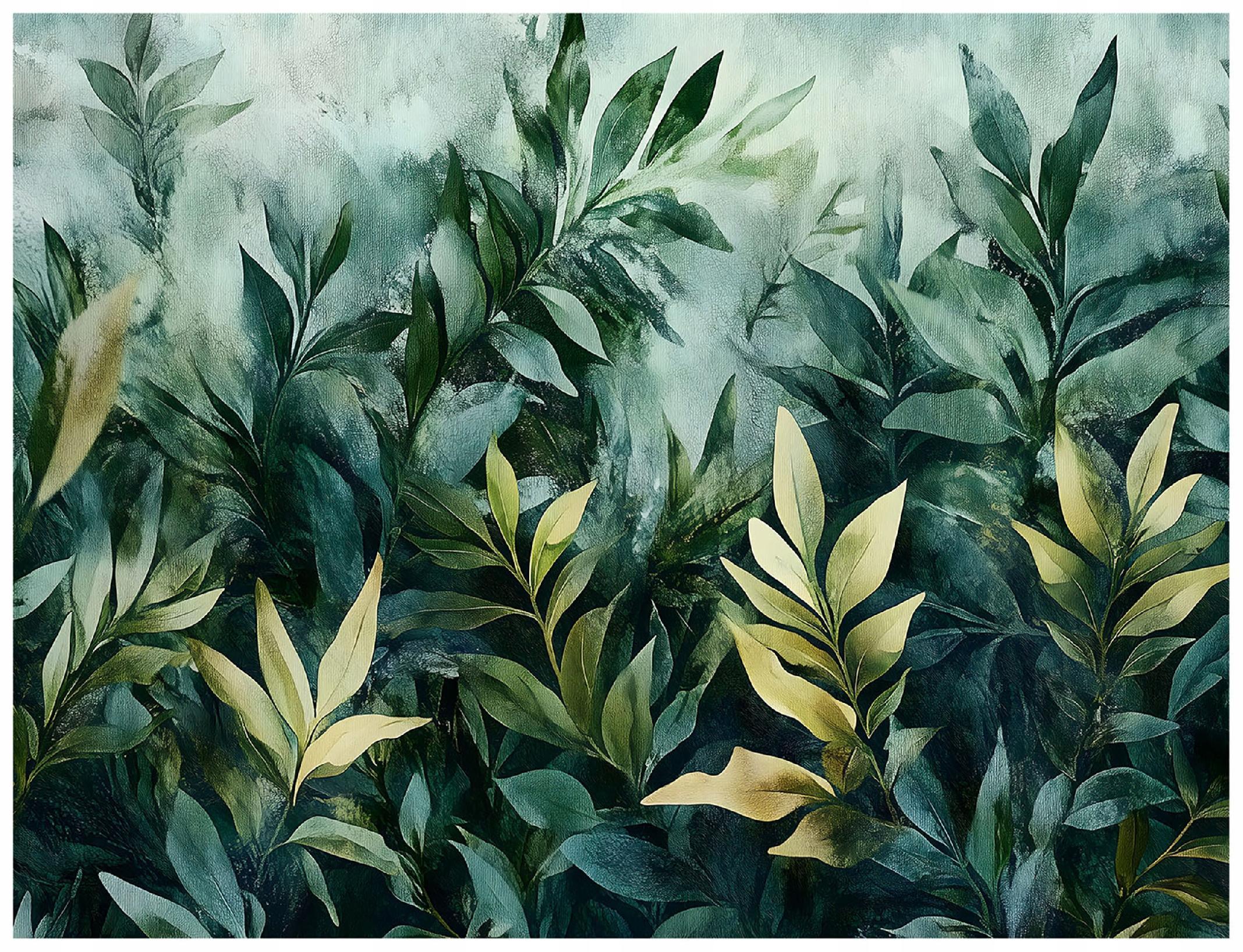 FOTOTAPETE Blätter Nature Wohnzimmer Vliestapete 250x175 - Grün, Papier (250/175cm) - Wallarena