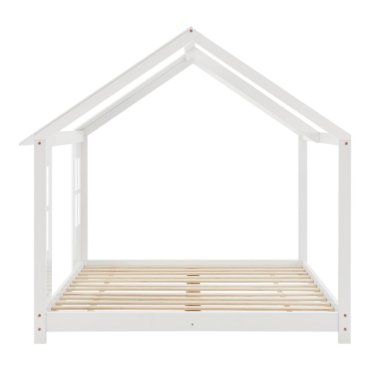 HAUSBETT Tostedt - Weiß, Holz (120/200cm) - [en.casa]