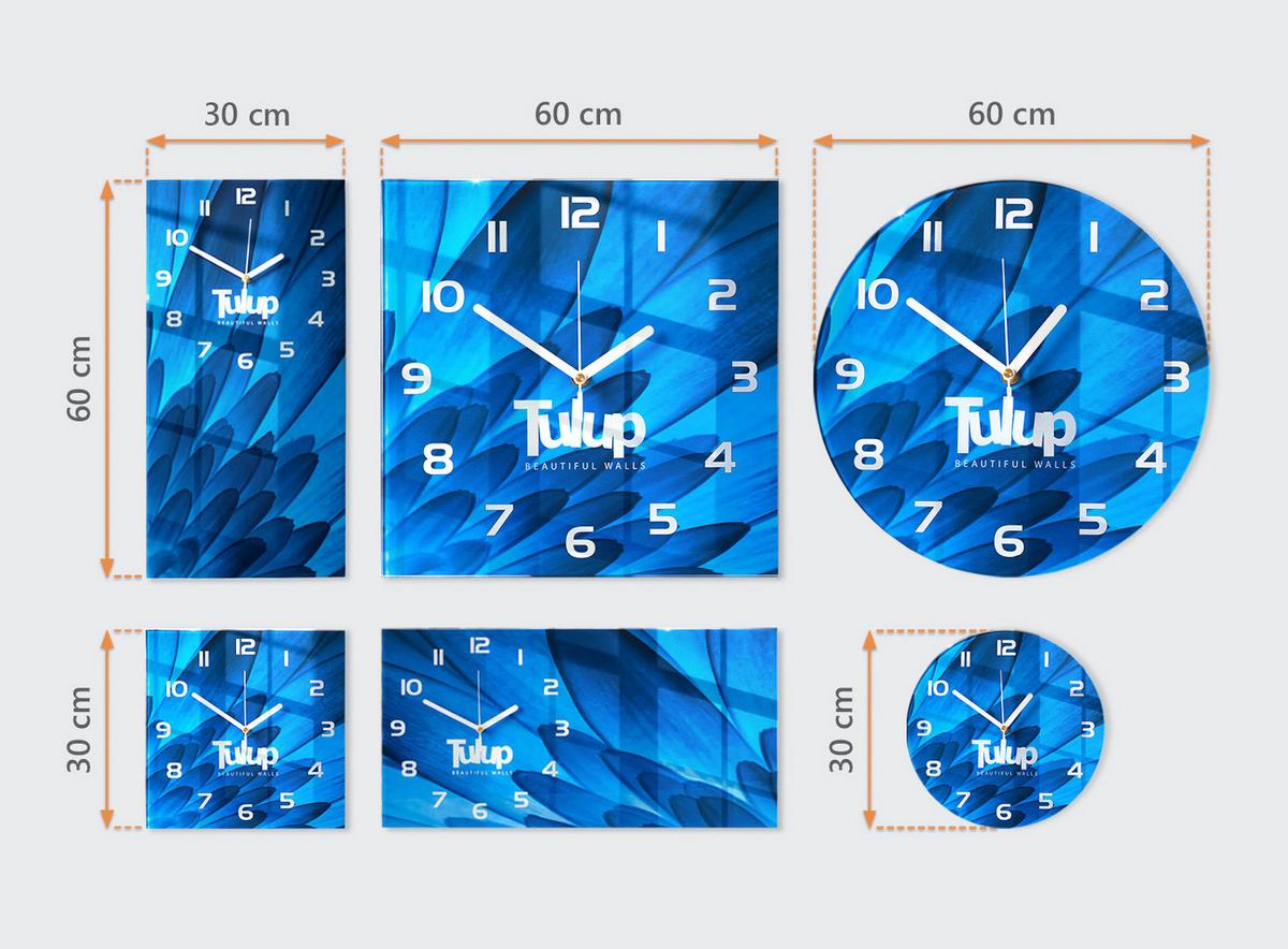 WANDUHR aus Glas 30x30 cm - 3D-Muster - Schwarz, Glas (30/30/0.4cm) - TULUP