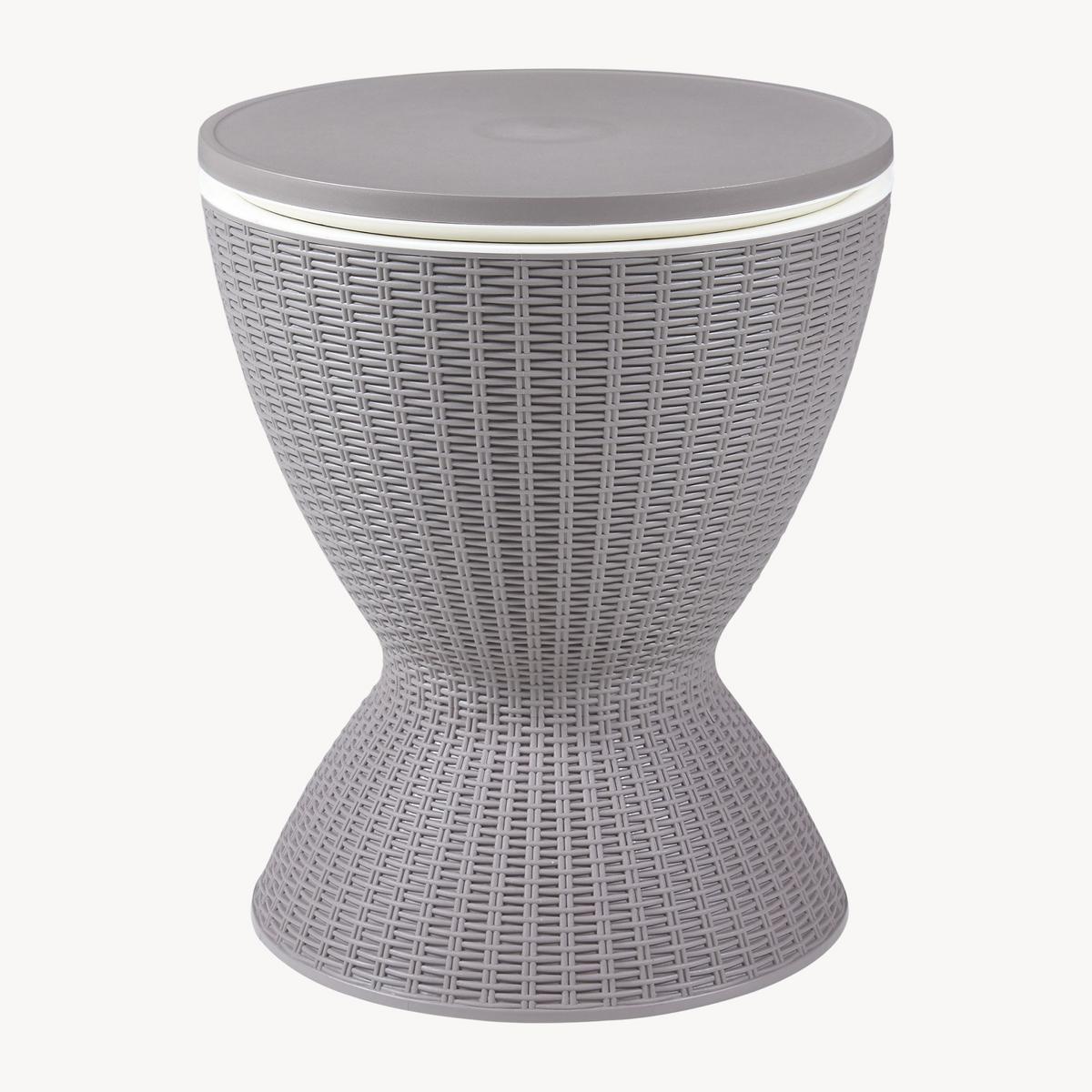 KÜHLTISCH Atessa - Hellbraun, Kunststoff/Metall (48.5/48.5/58cm) - casa.pro