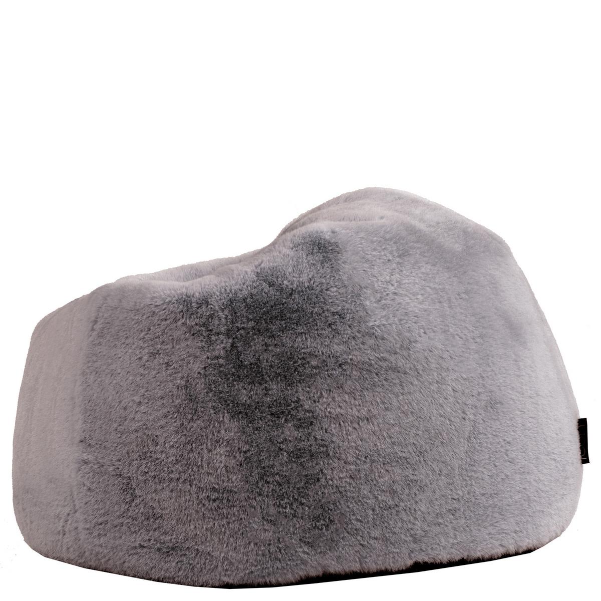 KINDERSITZSACK Kingston Kaninchenkunstfell - Grau, Textil (80/45/80cm) - icon