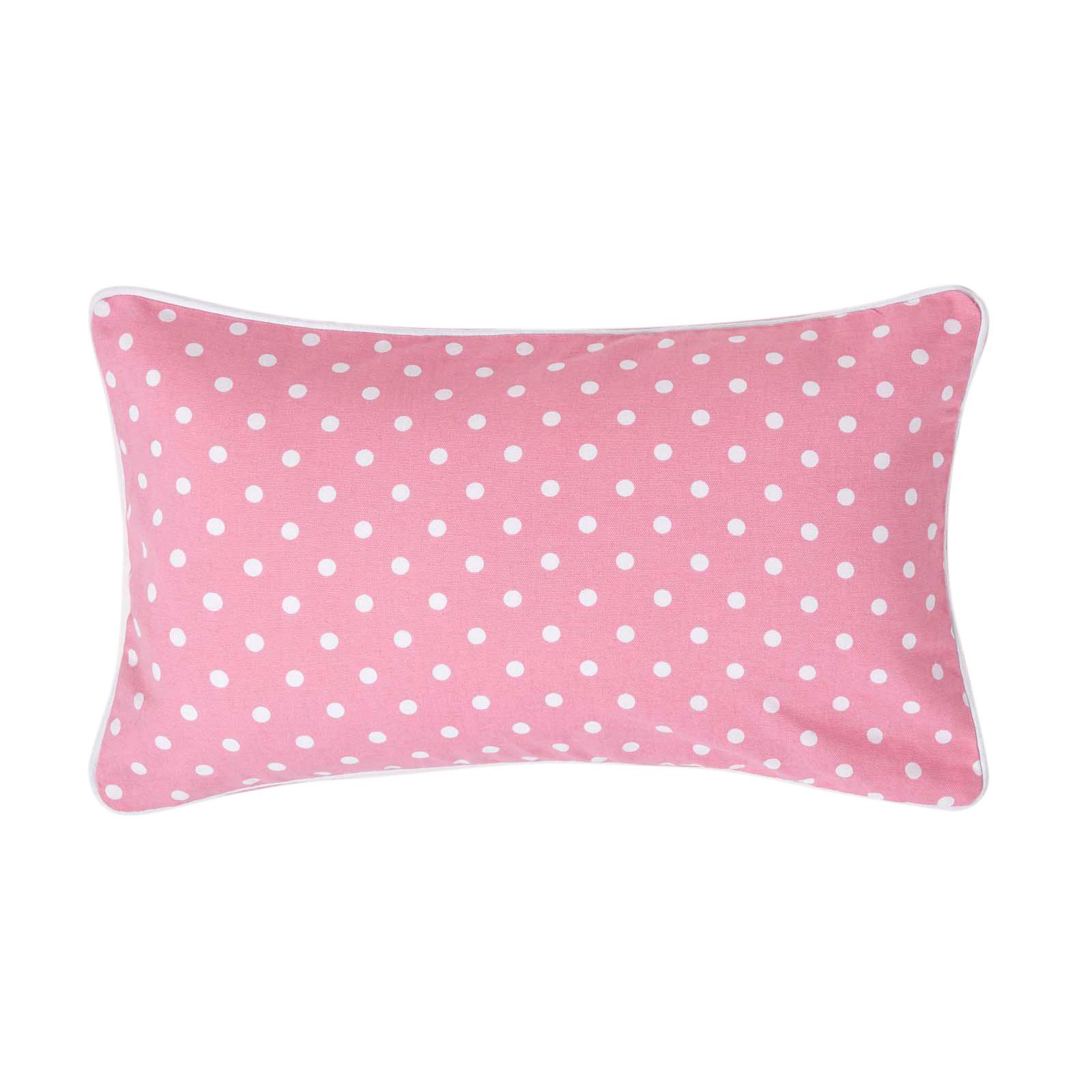 KISSENHÜLLE Polka Dots 30/50 cm, 100% Baumwolle - Rosa, Textil (30/50cm) - Homescapes