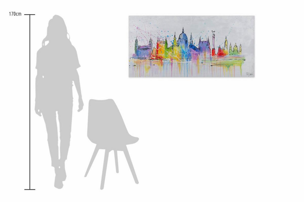ACRYLBILD HANDGEMALT 120/60 cm - Grau, Holz/Textil (120/60cm) - KUNSTLOFT