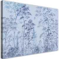WANDBILD hohe dünne bäume - Lila, Textil (60/40cm) - Feeby