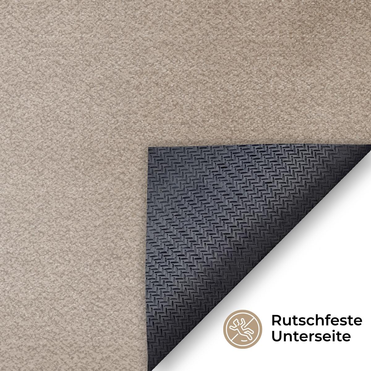 FUSSMATTE Wellenlinien - Fließend - Sandfarben Fußabtreter 150x90 cm - Beige, Kunststoff (150/0.4cm) - MuchoWow