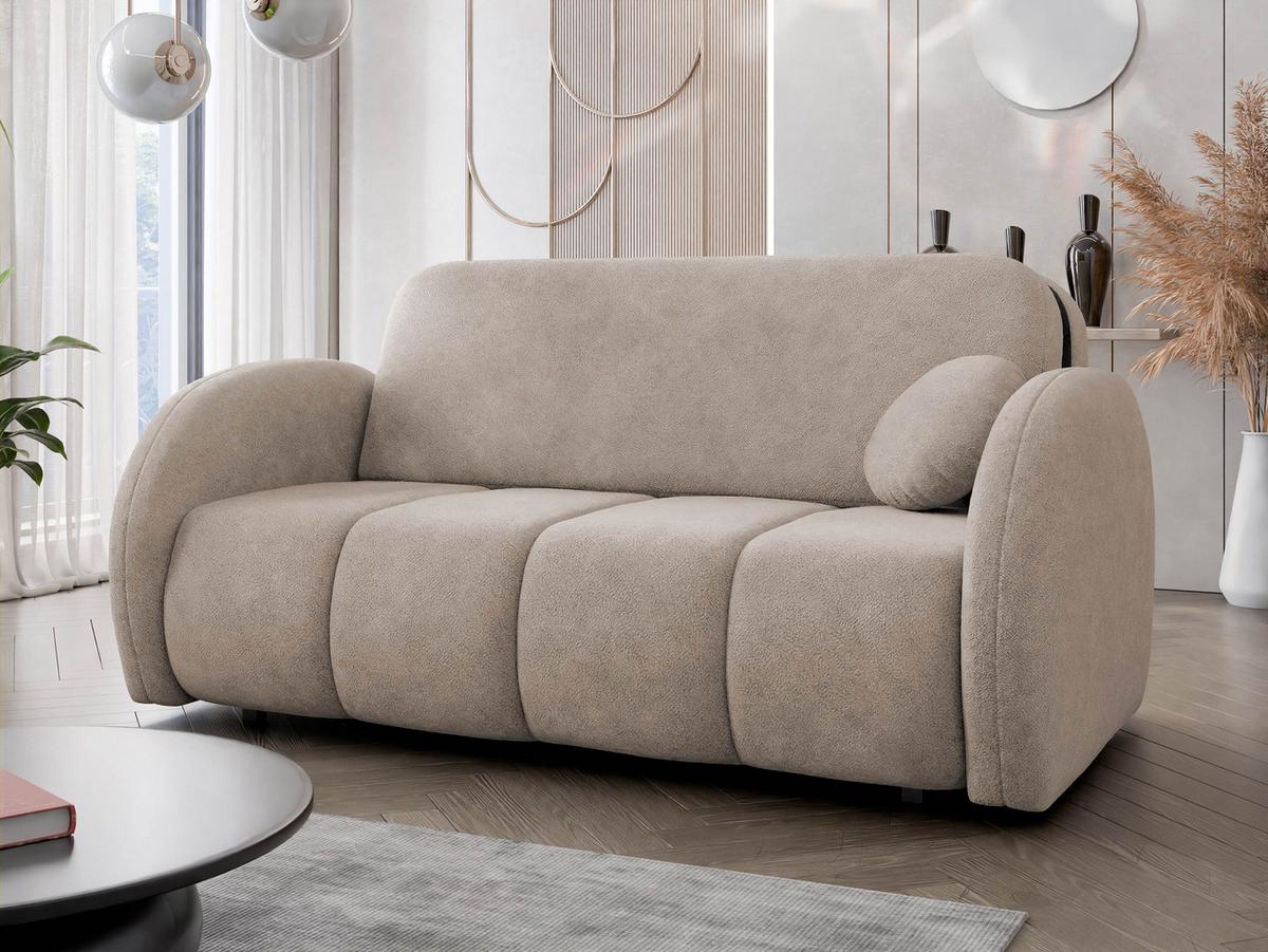 SCHLAFSOFA Viva Comfy IV - Schwarz/Naturfarben, Holz/Textil (172/85/103cm) - MIRJAN24