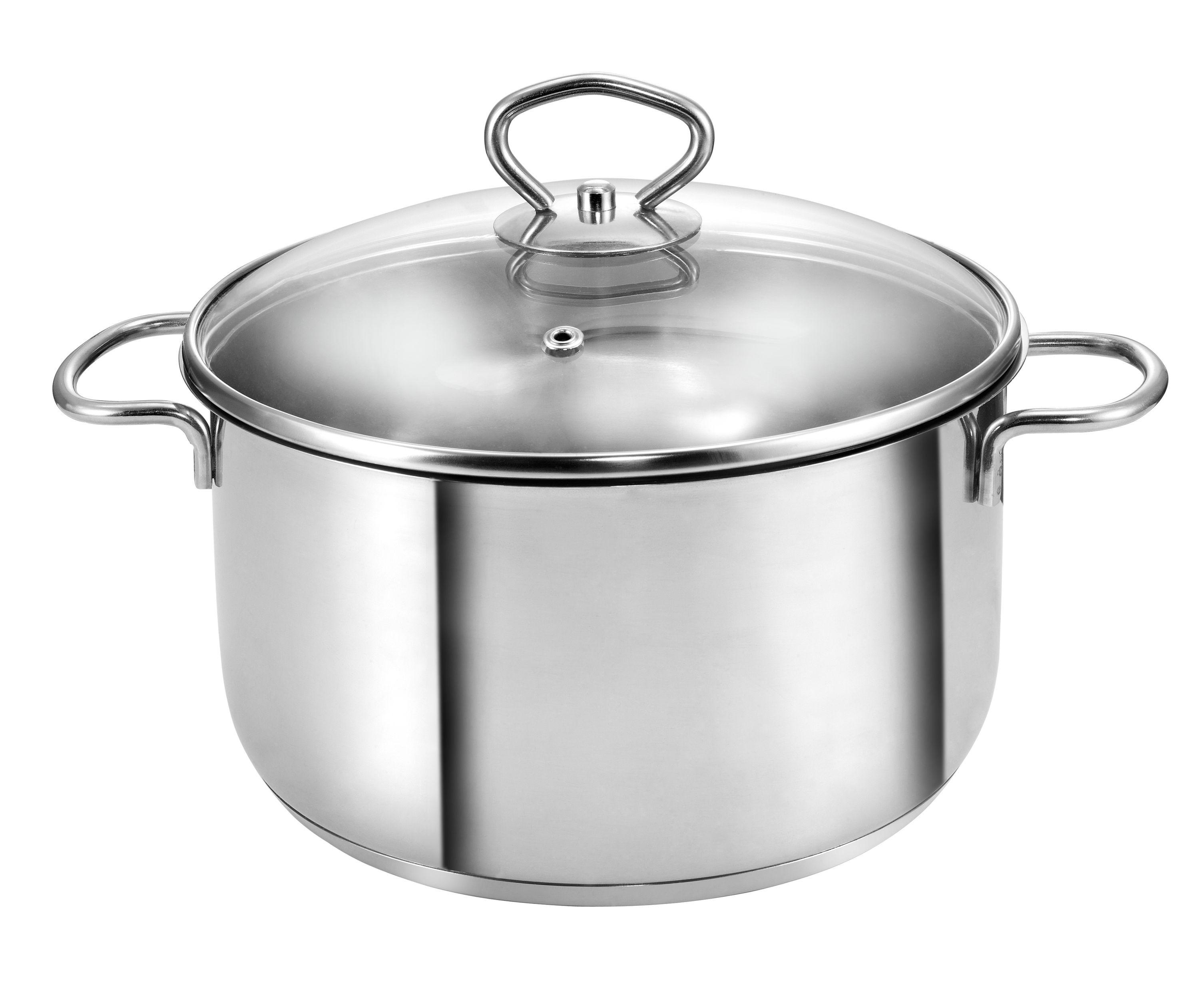 FLEISCHTOPF Merkur, Edelstahl, Induktion, 2,5 Liter, Ø 20 cm, Höhe 9,5 cm - Edelstahlfarben, Metall (20cm) - KOPF
