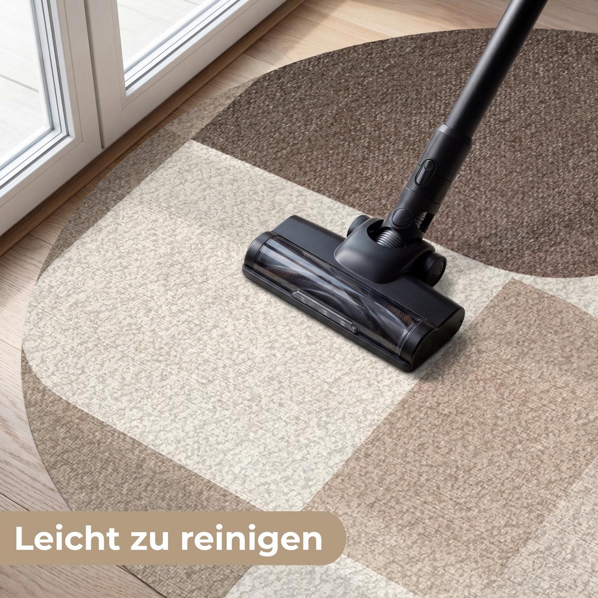 FUSSMATTE Geometrisch - Gewebte Struktur - Modern Fußabtreter 120x120 cm - Beige, Kunststoff (120/0.4cm) - MuchoWow