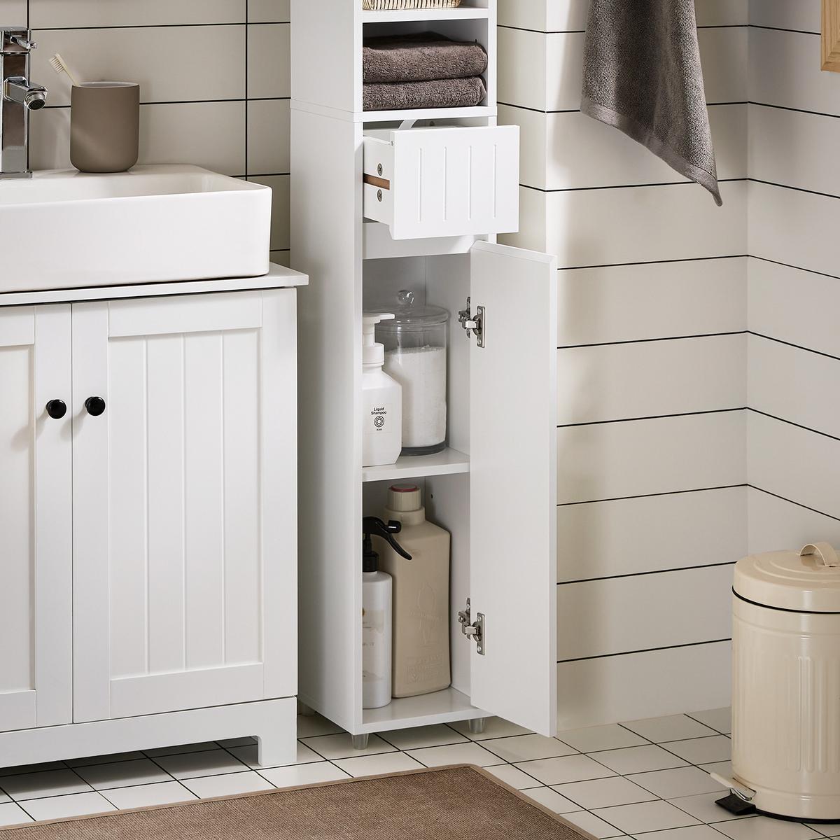 HOCHSCHRANK Weiß - Weiß, Holzwerkstoff (20/180/20cm) - SoBuy