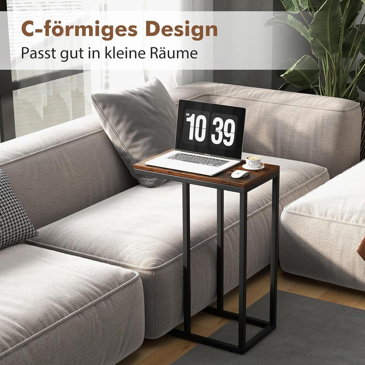 BEISTELLTISCH 64cm Braun - Braun, Holz (25/45/64cm) - COSTWAY