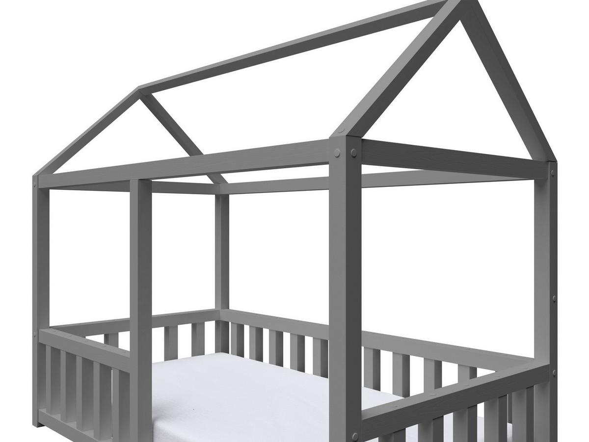 KINDERBETT TAMI 80x160 cm Grau - Grau, Holz (80/160cm) - MASSENO