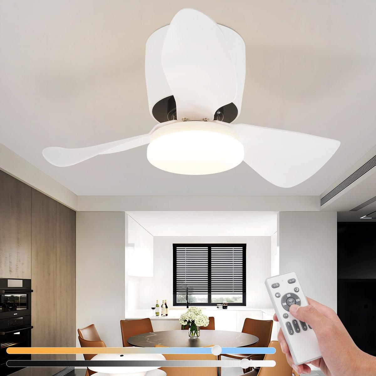 DECKENVENTILATOR Erfurt II 70/70/25cm - Weiß, Kunststoff (70/70/25cm) - Nettlife