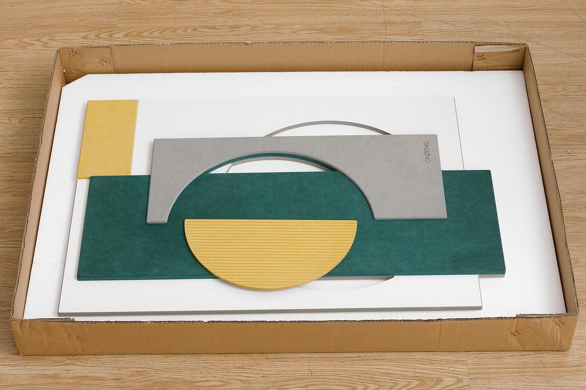 HOLZBILD Petrol 50/74,5 cm - Petrol/Weiß, Holz (4.65/74.5cm) - KUNSTLOFT