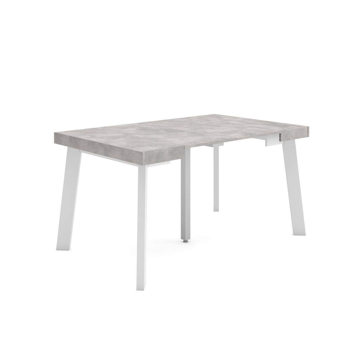 KONSOLENTISCH ausziehbar 58 bis 140cm, für 6 Gäste, zementgrau, 90/58/73cm - Grau, Holzwerkstoff (90/140/73cm) - Skraut Home