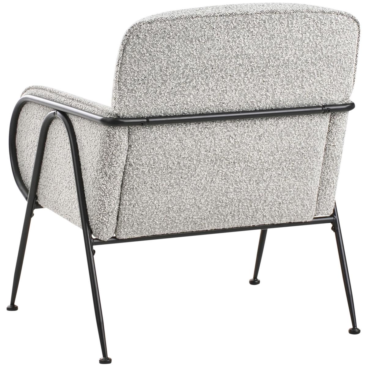 SESSEL Cremeweiß Trysnes - Schwarz/Weiß, Textil (69/84/77cm) - Beliani