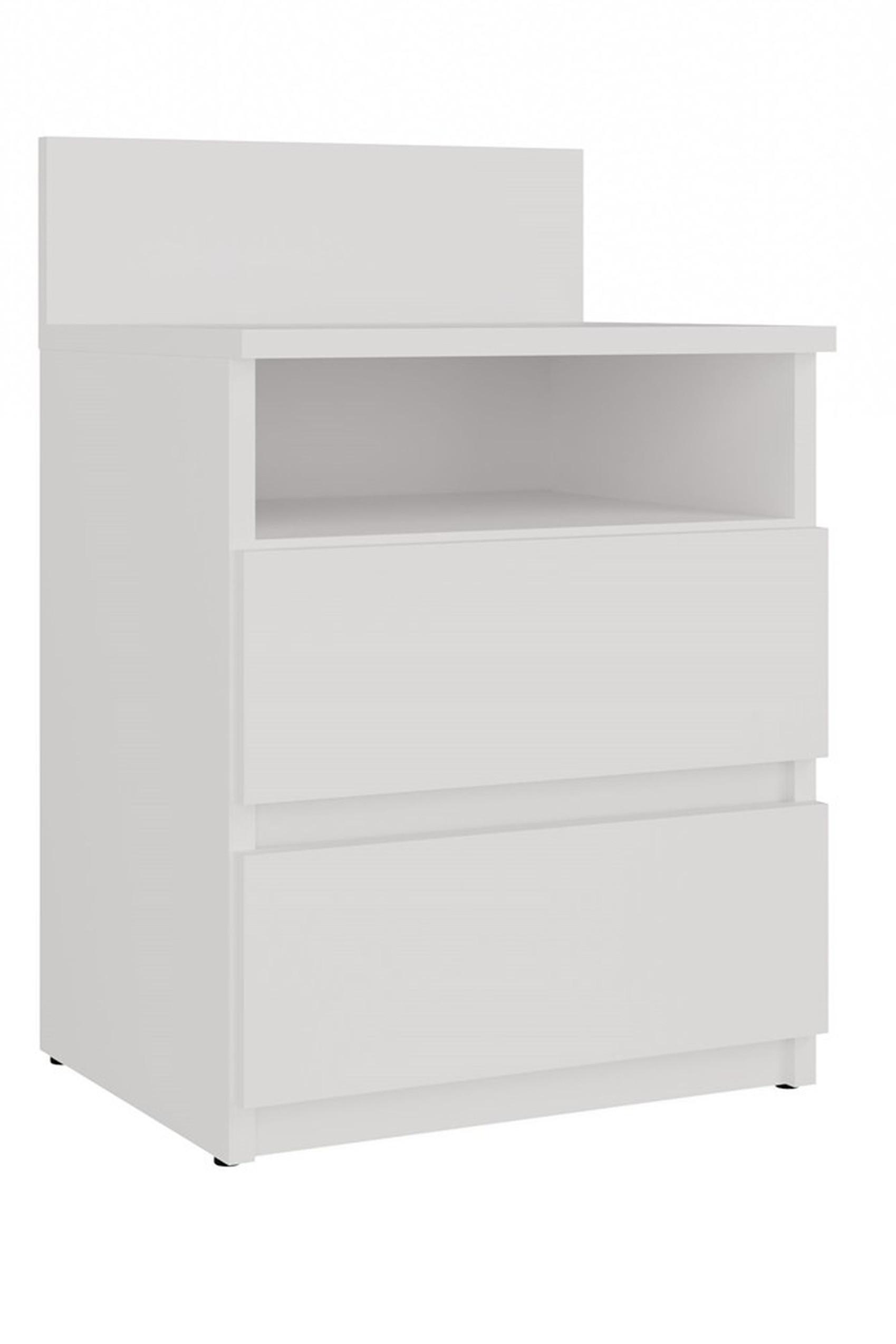 NACHTTISCH Weiß 40/59/32 - Weiß, Holzwerkstoff (40/59/32cm) - RAUMHIRSCH FURNITURE