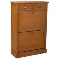 SCHUHSCHRANK aus Holz 80x33x120 cm - Braun, Holz (86/38/126cm) - Wanderlust