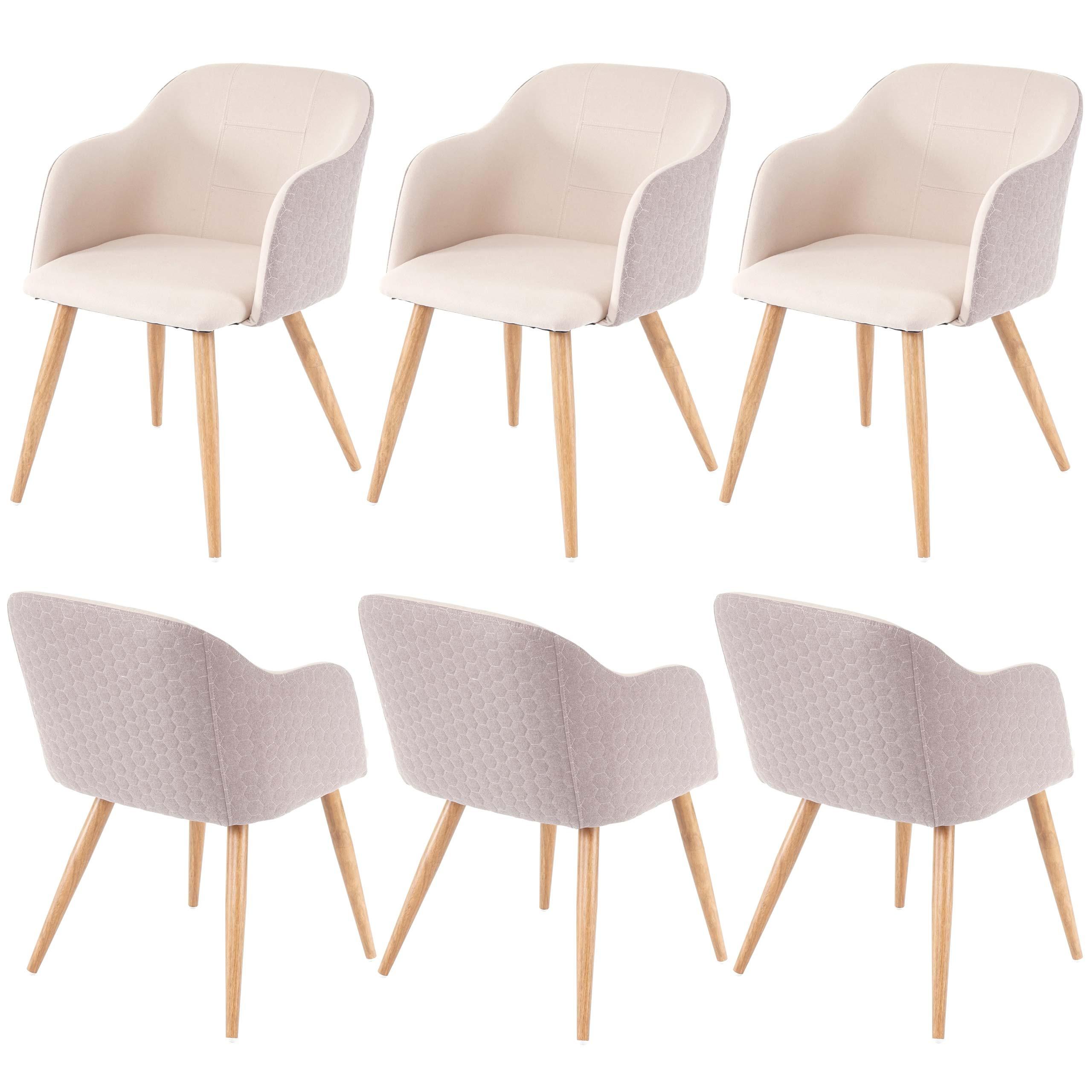 ESSZIMMERSTUHL Beige 6er-Set - Beige/Creme, Textil (53/78/60cm) - MCW