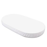 BABY Spannbettlaken wasserdicht für Babybett Oval 7in1 - Weiß, Textil (73/125cm) - waldin