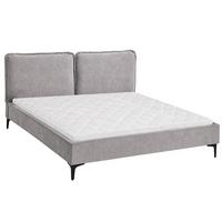 POLSTERBETT Sombra, Doppelbett 160x200 cm mit Schaumstoffmatratze 10 cm, Chenille-Stoff, Grau - Grau, Metall (160/200cm) - Beautysofa