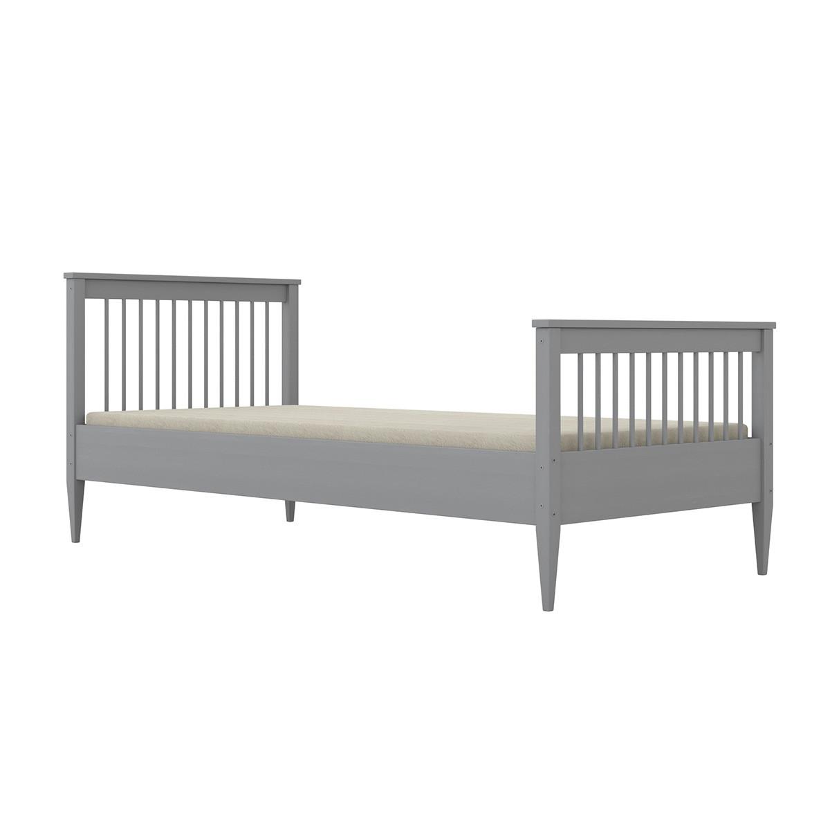BETT 90/200 Emilia Grau - Grau, Holz (90/200cm) - Petits-meubles