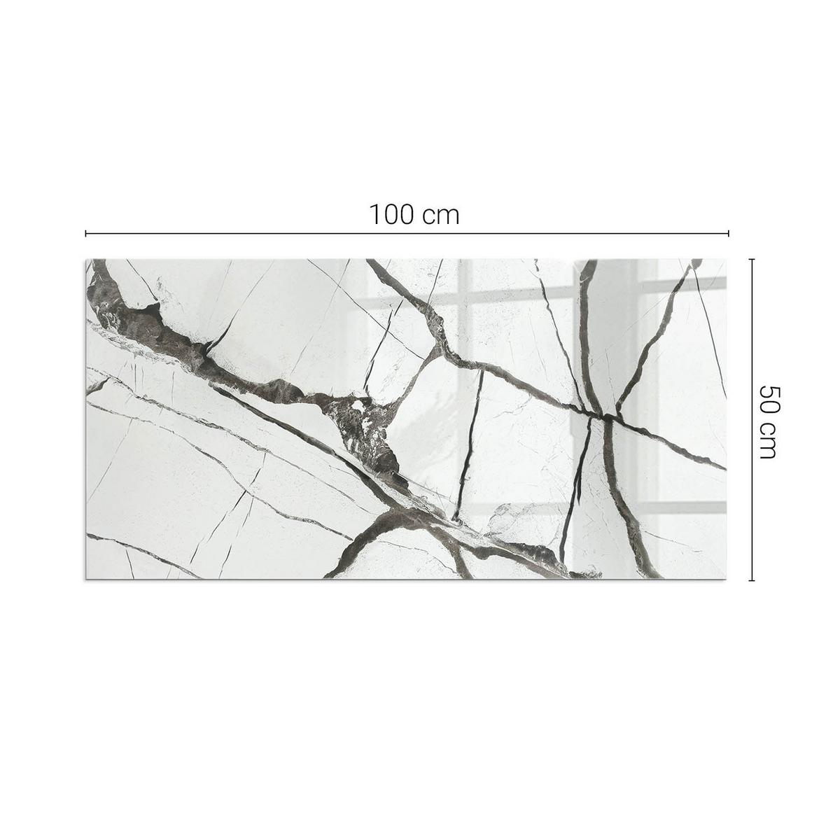 GLASPLATTE für Kamin 100x50 cm - Weiß, Glas (100/50/0.4cm) - TULUP