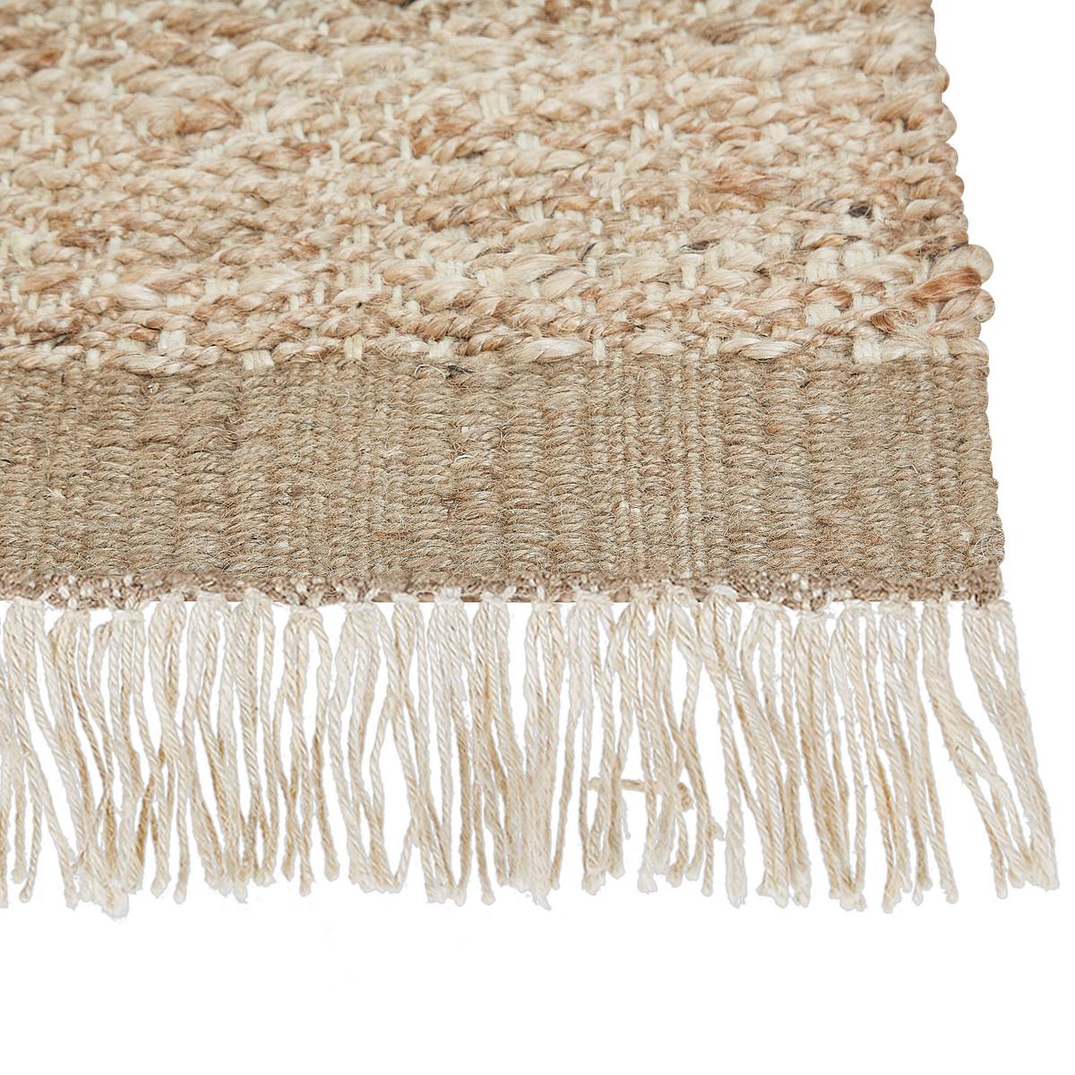 TEPPICH geflochten Abana 230/160 cm - Beige, Naturmaterialien (160/230cm) - Beliani
