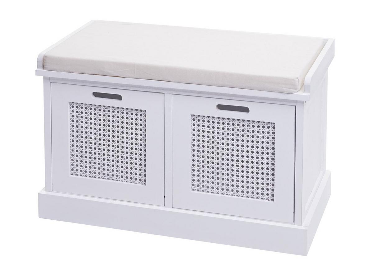 SITZBANK AUFBEWAHRUNGSBOXEN Cremeweiß - Creme/Weiß, Holz (75/47/40cm) - MCW
