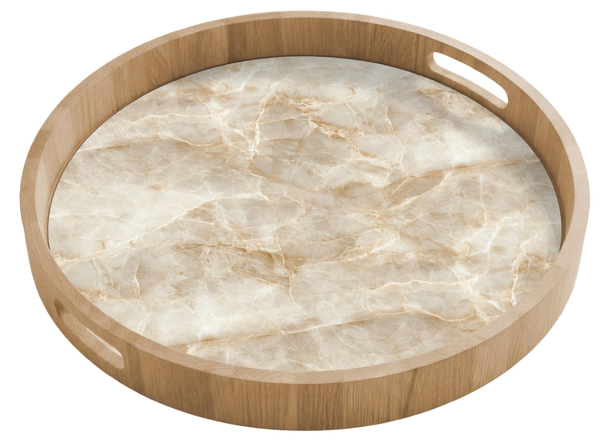 TABLETT Hellbeige - Onyx - Dezent 50x50 cm - Beige, Holz (50/5/5cm) - OnlyWow