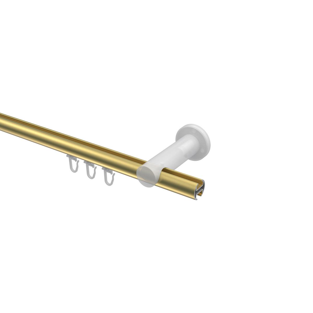 GARDINENSTANGE INNENLAUF Platon Luino 180 cm, 1-läufig, 20 mm Ø Messing-Optik - Messingfarben, Metall (180cm) - INTERDECO