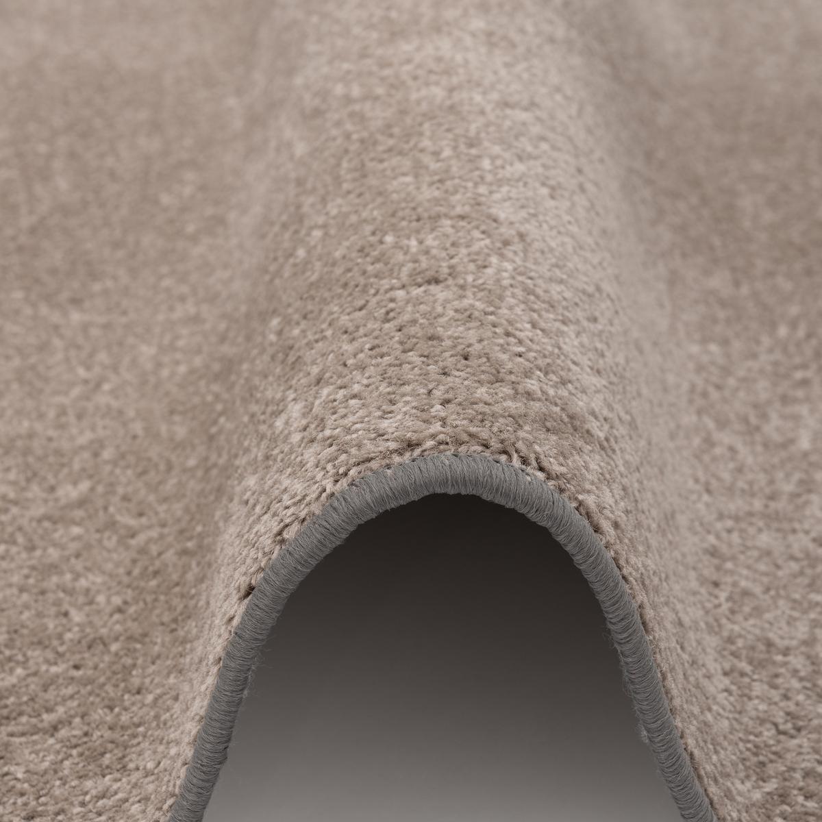 TREND VELOURS LÄUFER TEPPICH JOY - Taupe, Textil (80/240cm) - Snapstyle