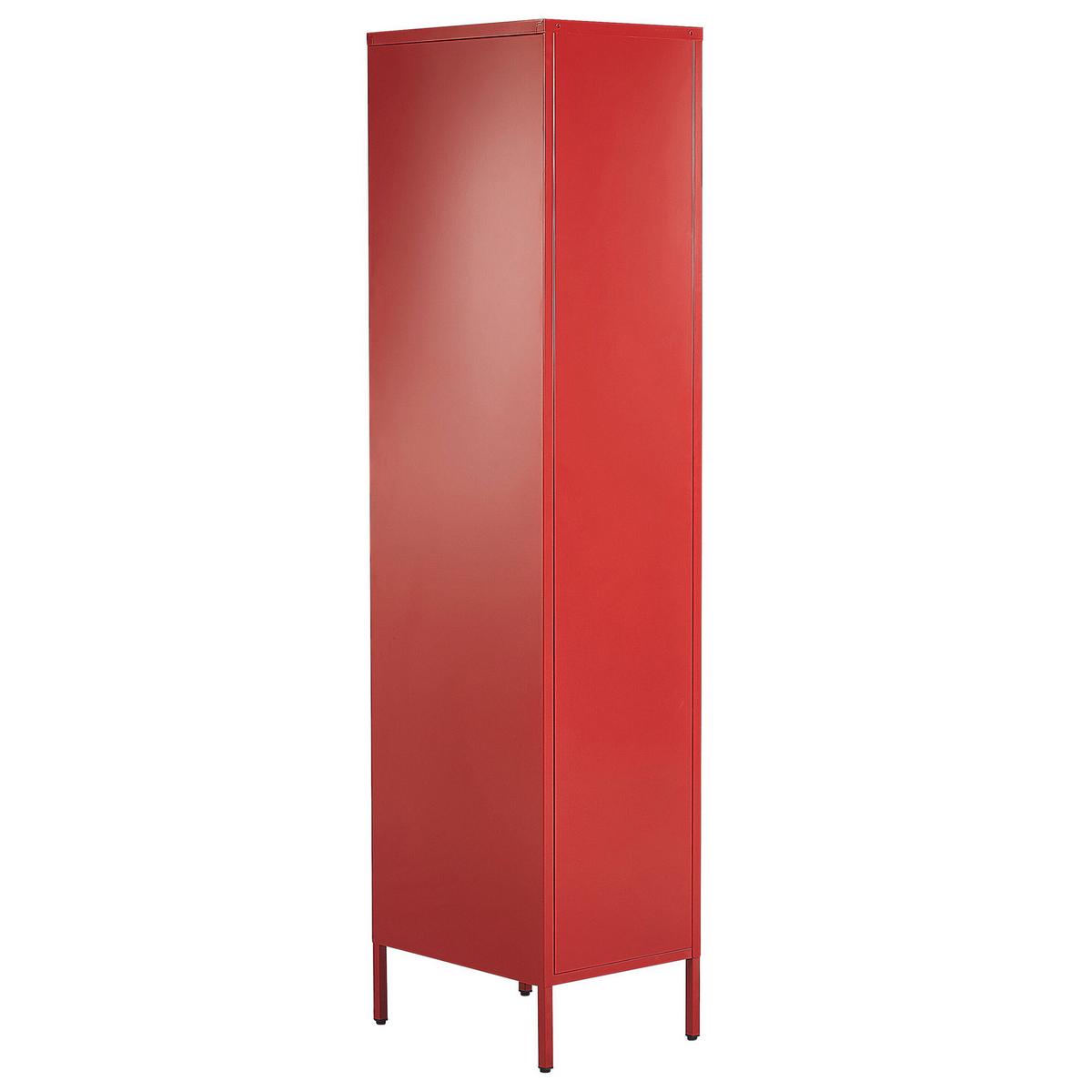 GARDEROBENSCHRANK rot Frome - Rot, Metall (38/185/50cm) - Beliani