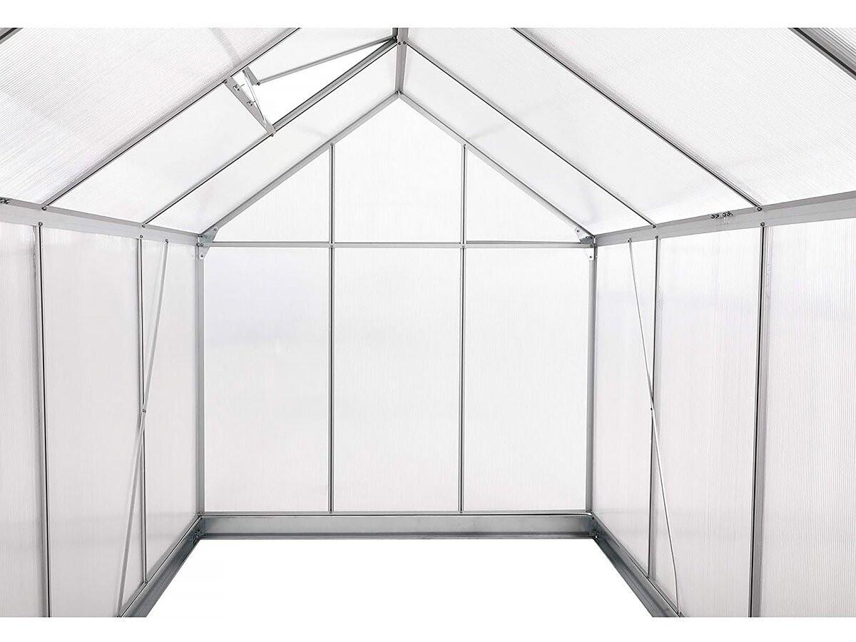 GEWÄCHSHAUS POLYCARBONAT basilic Grau - Grau, Metall (190/195/250cm) - Habitat Garten