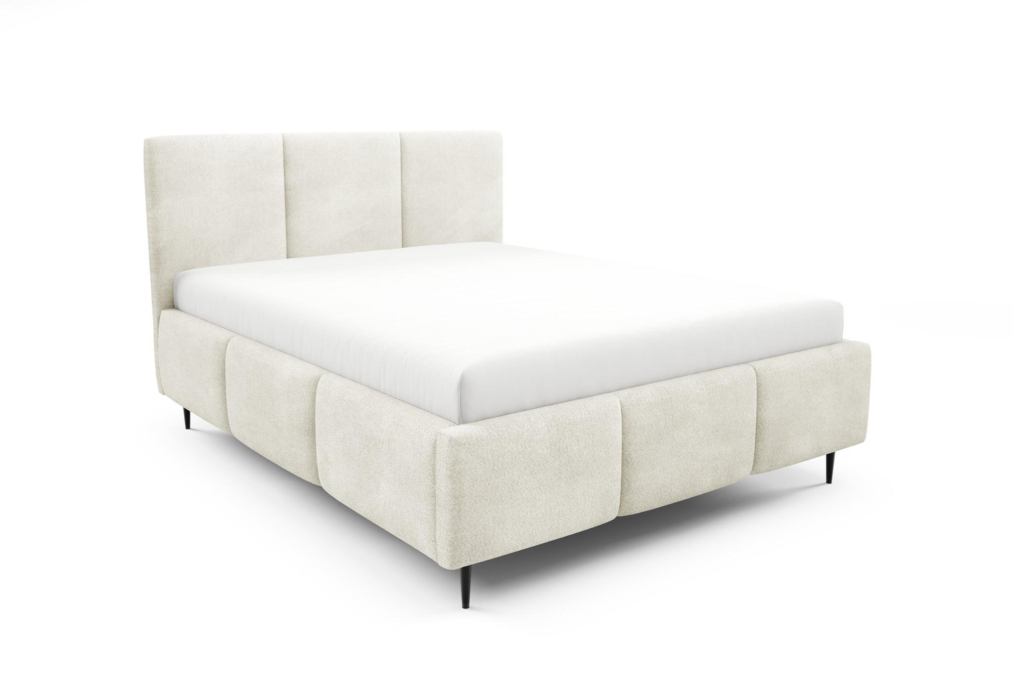 POLSTERBETT Miami - Creme, Holzwerkstoff/Textil (140/200cm) - Fun Möbel