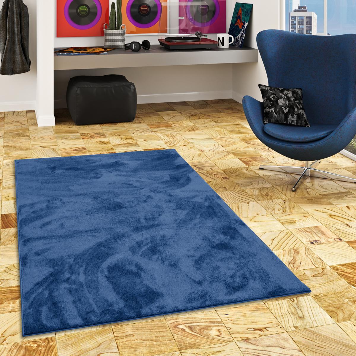 HOCHFLOR LANGFLOR TEPPICH SUPER SOFT MELIA KIDS - Dunkelblau, Textil (140/200cm) - Pergamon